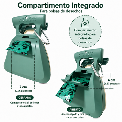 Recogedor portátil para heces de mascotas.